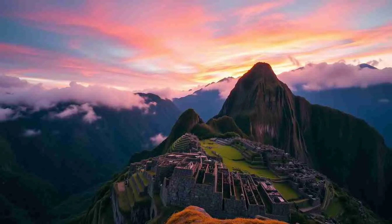 Machu Picchu at sunrise, Peru