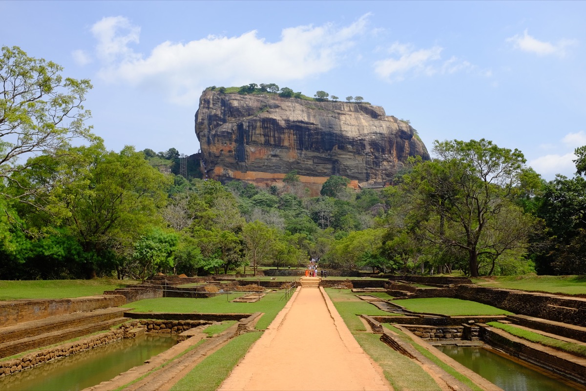 The ancient Sigiriya rock fortress in Sri Lanka