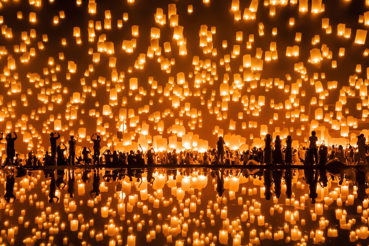 Yi Peng lantern festival in Chiang Mai, Thailand