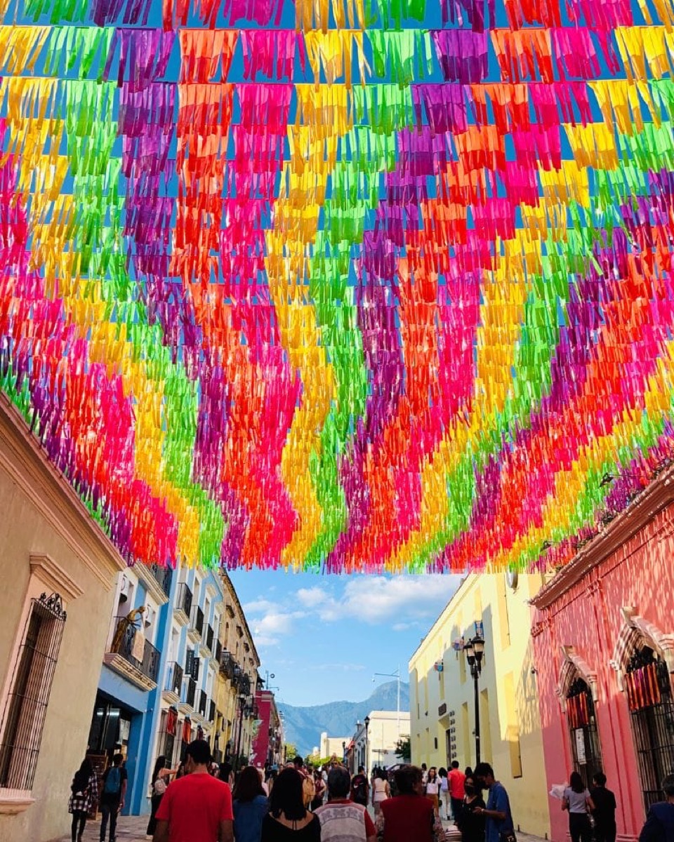 Colorful streets of Oaxaca City, Mexico