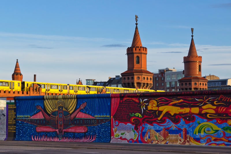 The East Side Gallery — a 1.3km stretch of the Berlin Wall covered in murals, Berlin's most visited monument