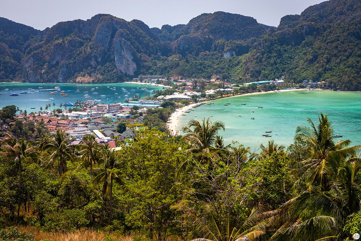 Phi Phi Islands, Thailand — turquoise water and limestone karsts