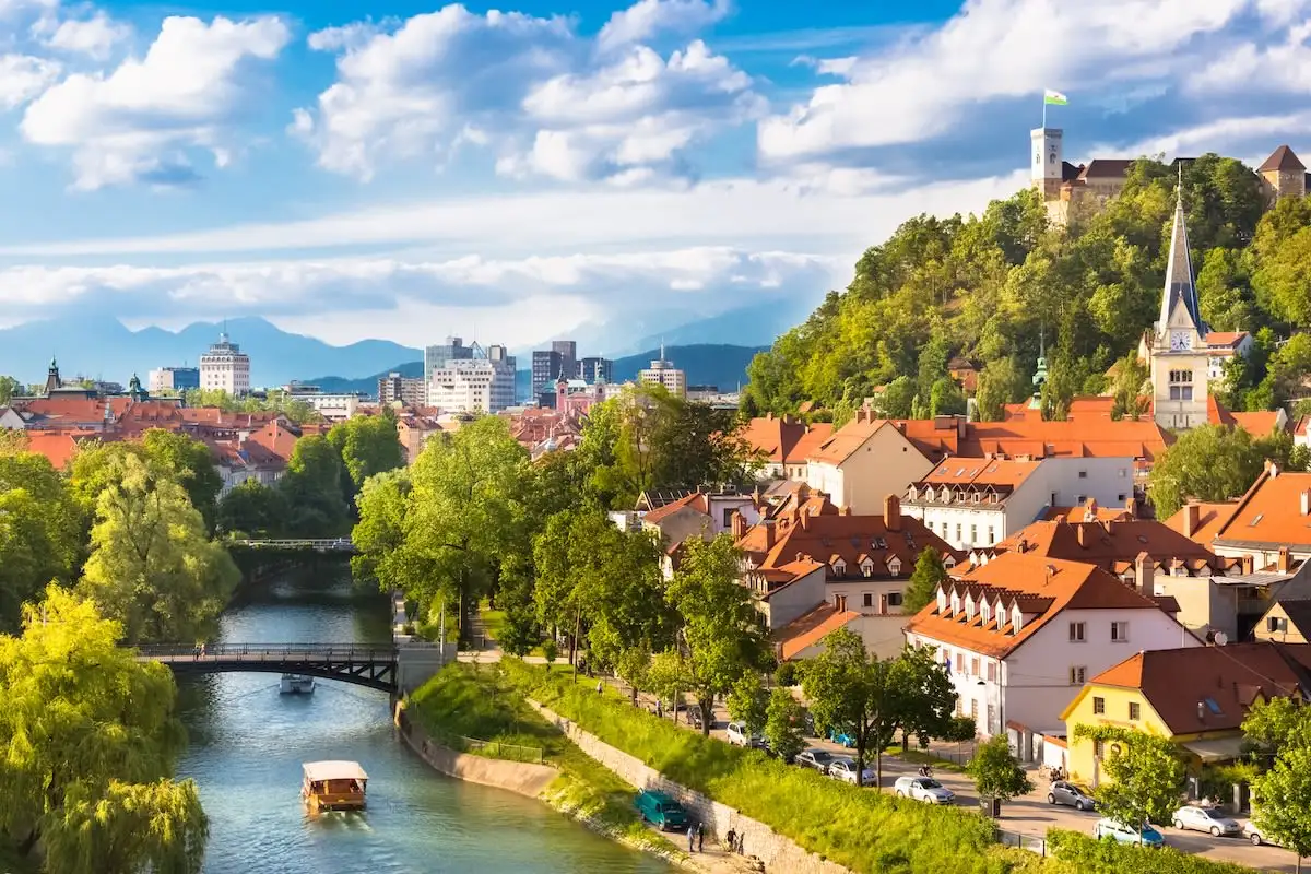 Ljubljana scenic landscape