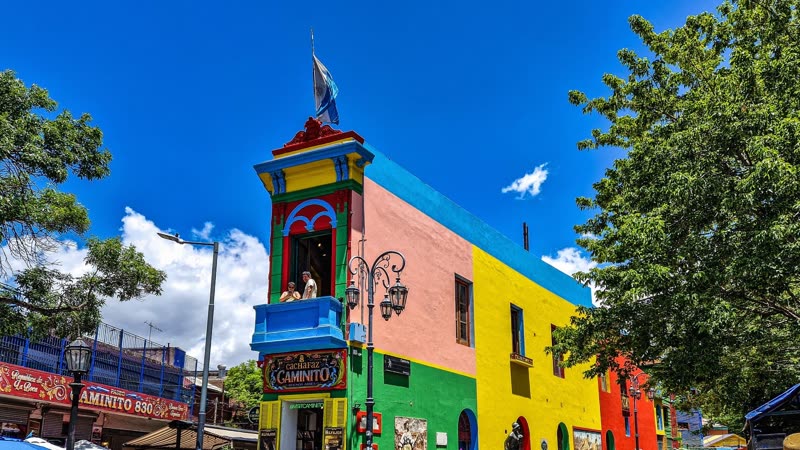 Colorful La Boca neighborhood in Buenos Aires