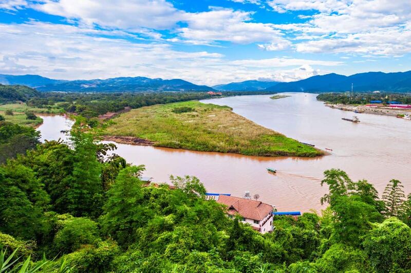 Golden Triangle where Thailand, Laos and Myanmar meet, Mekong River, Chiang Rai province