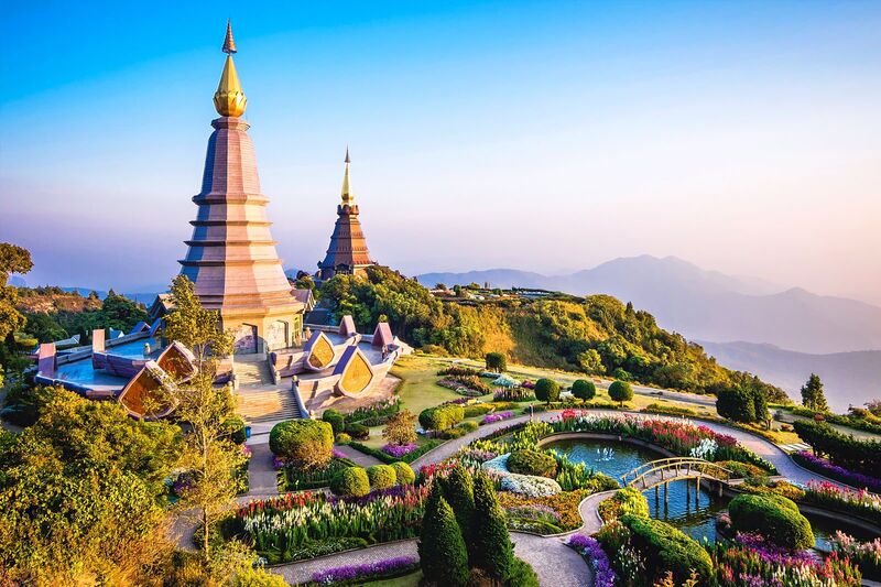 Chiang Mai Old City moat and temple — gateway to day trips in northern Thailand