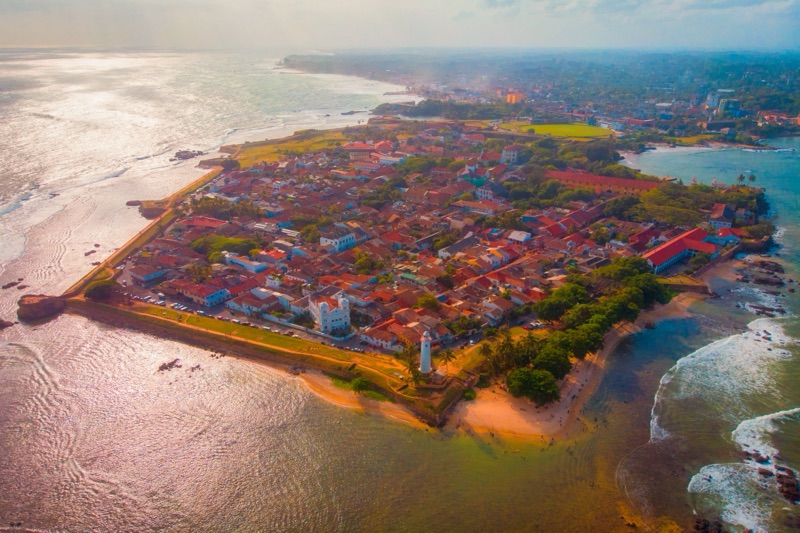 Galle Fort — UNESCO World Heritage Site, colonial lighthouse and ramparts overlooking the Indian Ocean, Sri Lanka