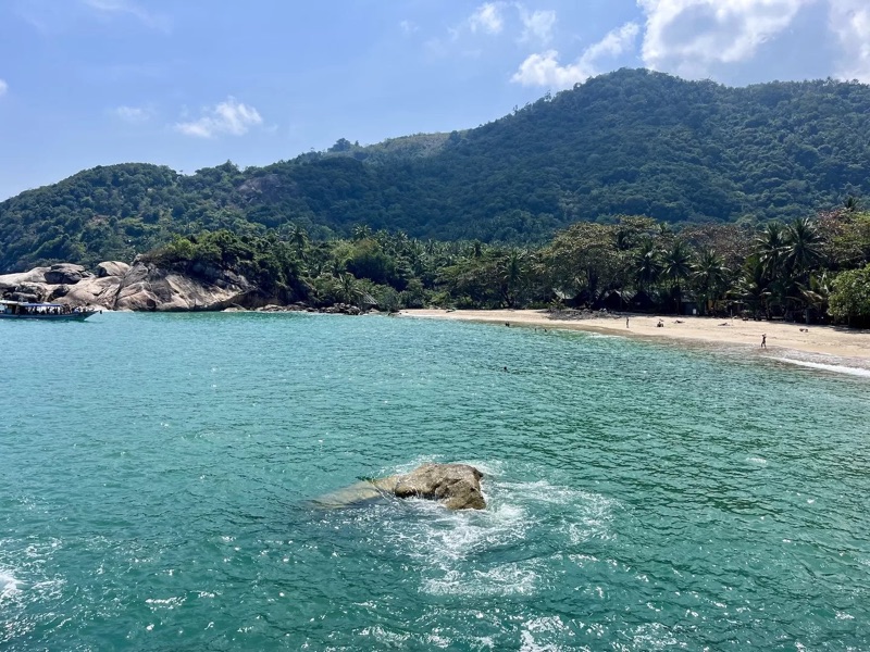 Than Sadet beach on Koh Phangan — pristine cove with clear turquoise water