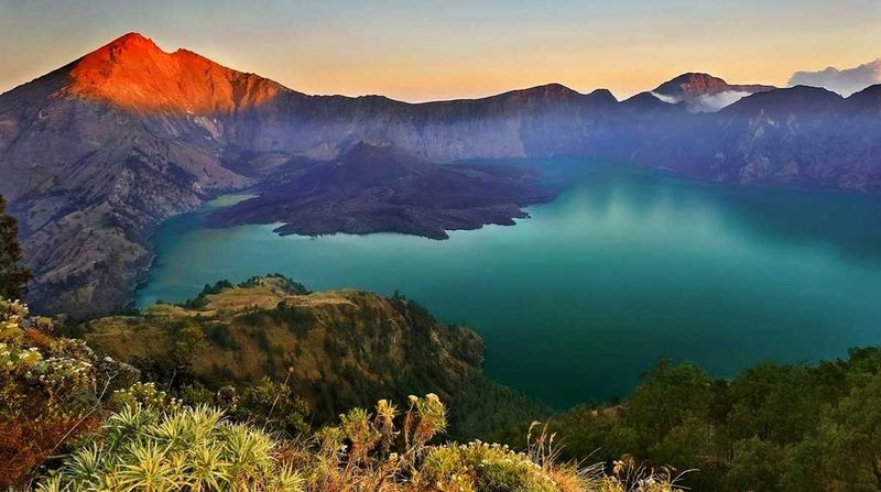 Mount Rinjani volcano, Lombok, Indonesia