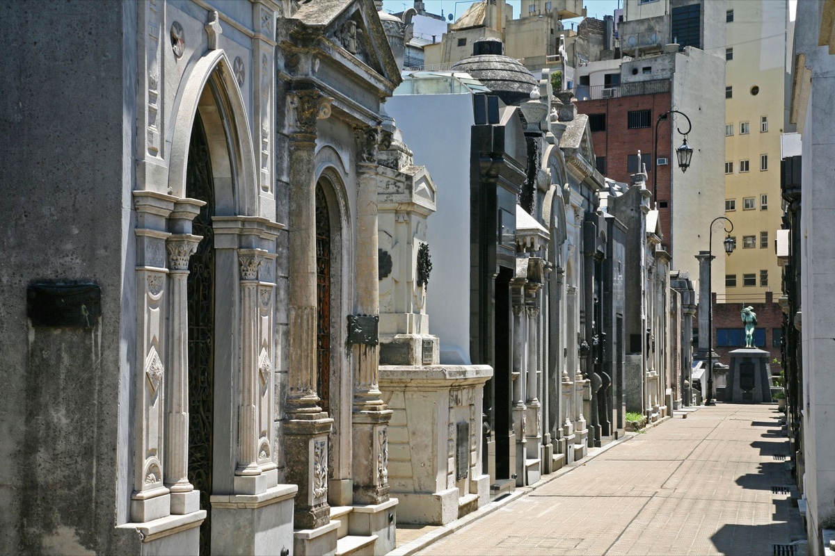 Recoleta neighborhood in Buenos Aires — elegant Belle Époque architecture and tree-lined streets
