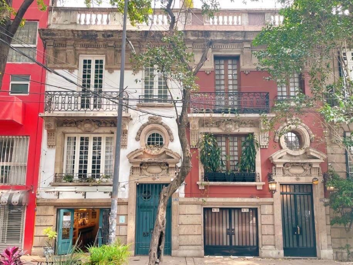Colorful streets of Roma Norte neighborhood in Mexico City