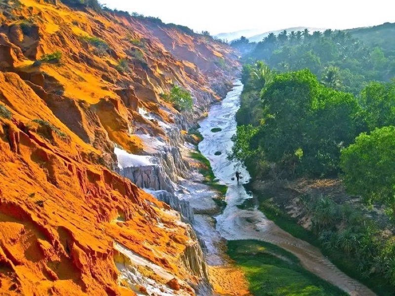 Mui Ne's Fairy Stream (Suoi Tien) — a shallow red clay canyon stream unique to Vietnam
