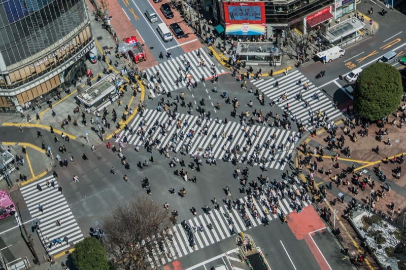Shibuya Crossing, Tokyo — the world's busiest pedestrian intersection