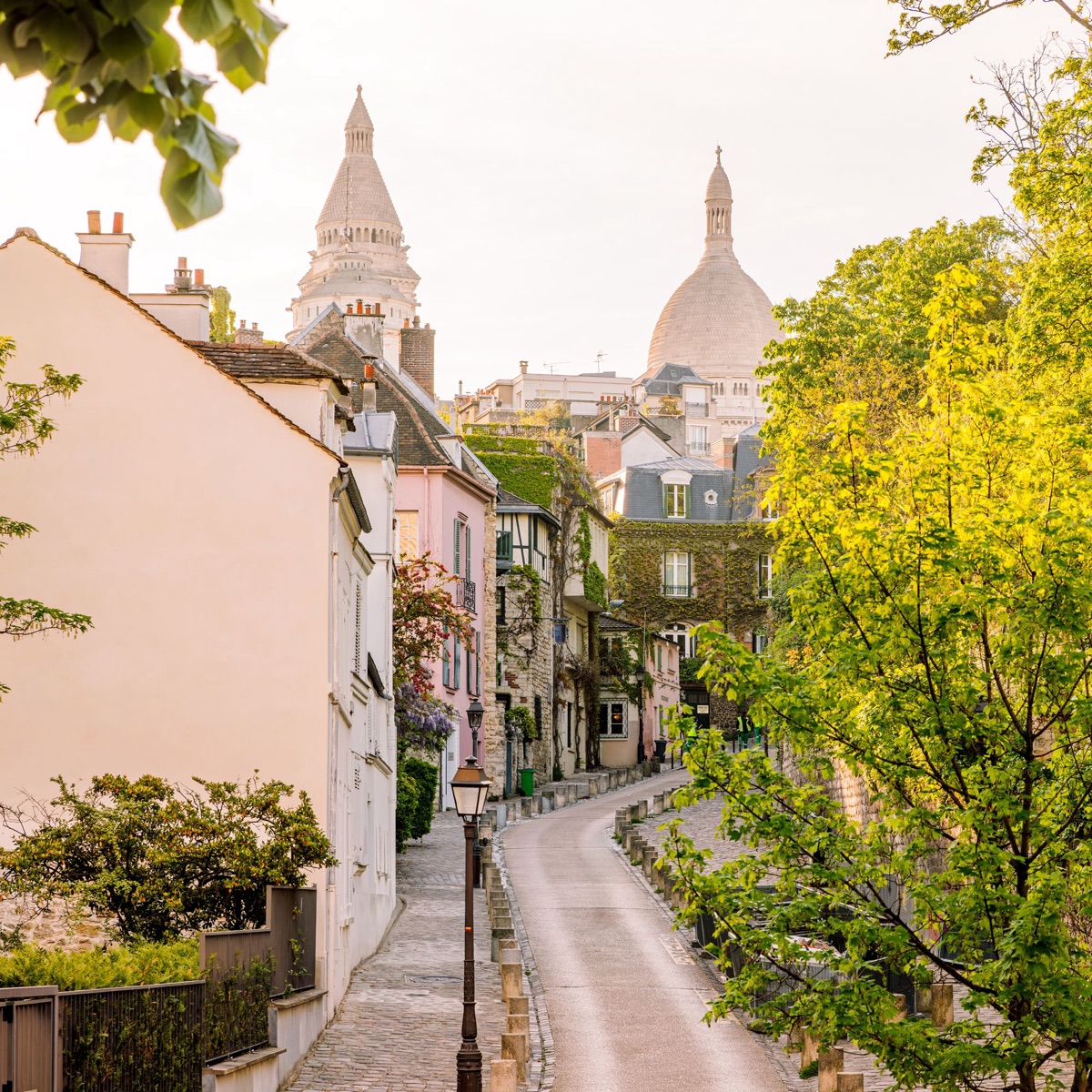 Charming streets of Montmartre in Paris
