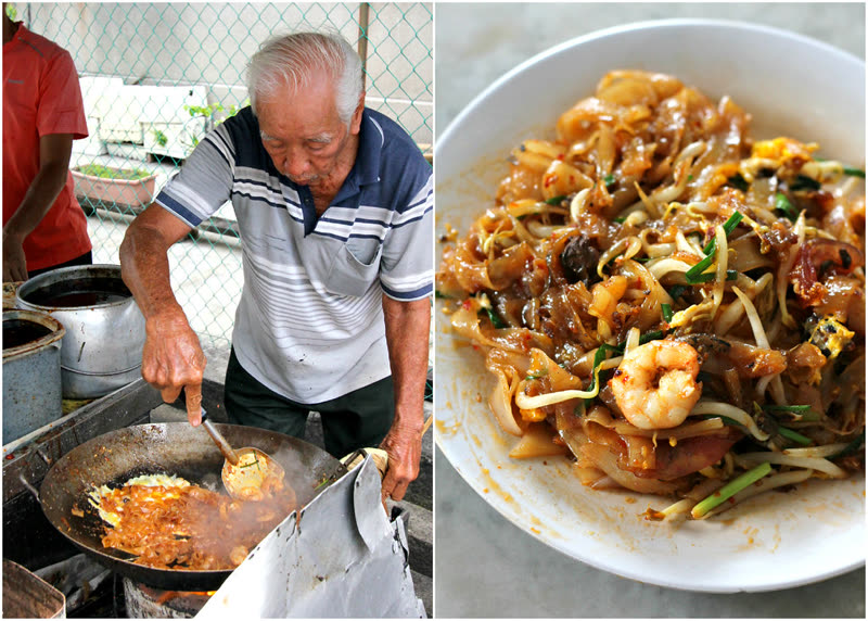 Penang char kway teow hawker noodles