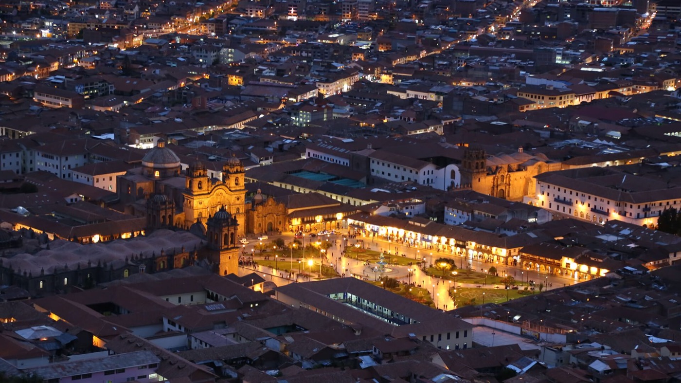 Plaza de Armas in Cusco, Peru — colonial architecture meets ancient Inca walls