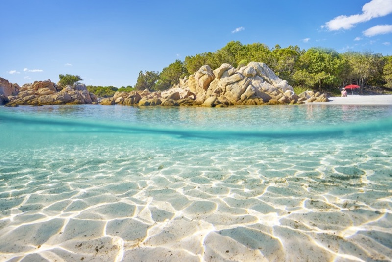 Costa Smeralda, Sardinia — turquoise Caribbean-clear water and white sand beaches on the Emerald Coast
