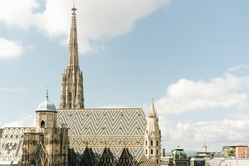 St. Stephen's Cathedral (Stephansdom) in Vienna's city center, the Gothic landmark at the heart of the Innere Stadt