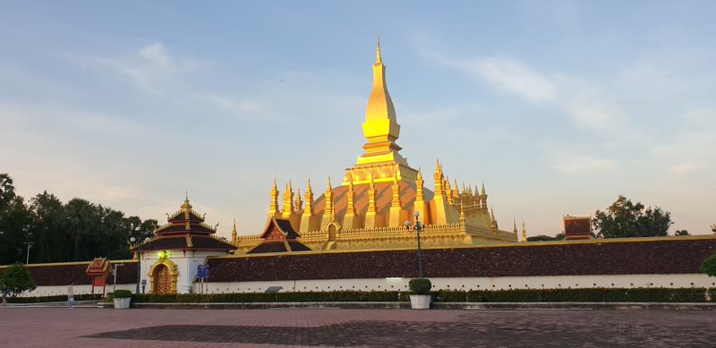 Pha That Luang golden stupa — the national symbol of Laos in Vientiane