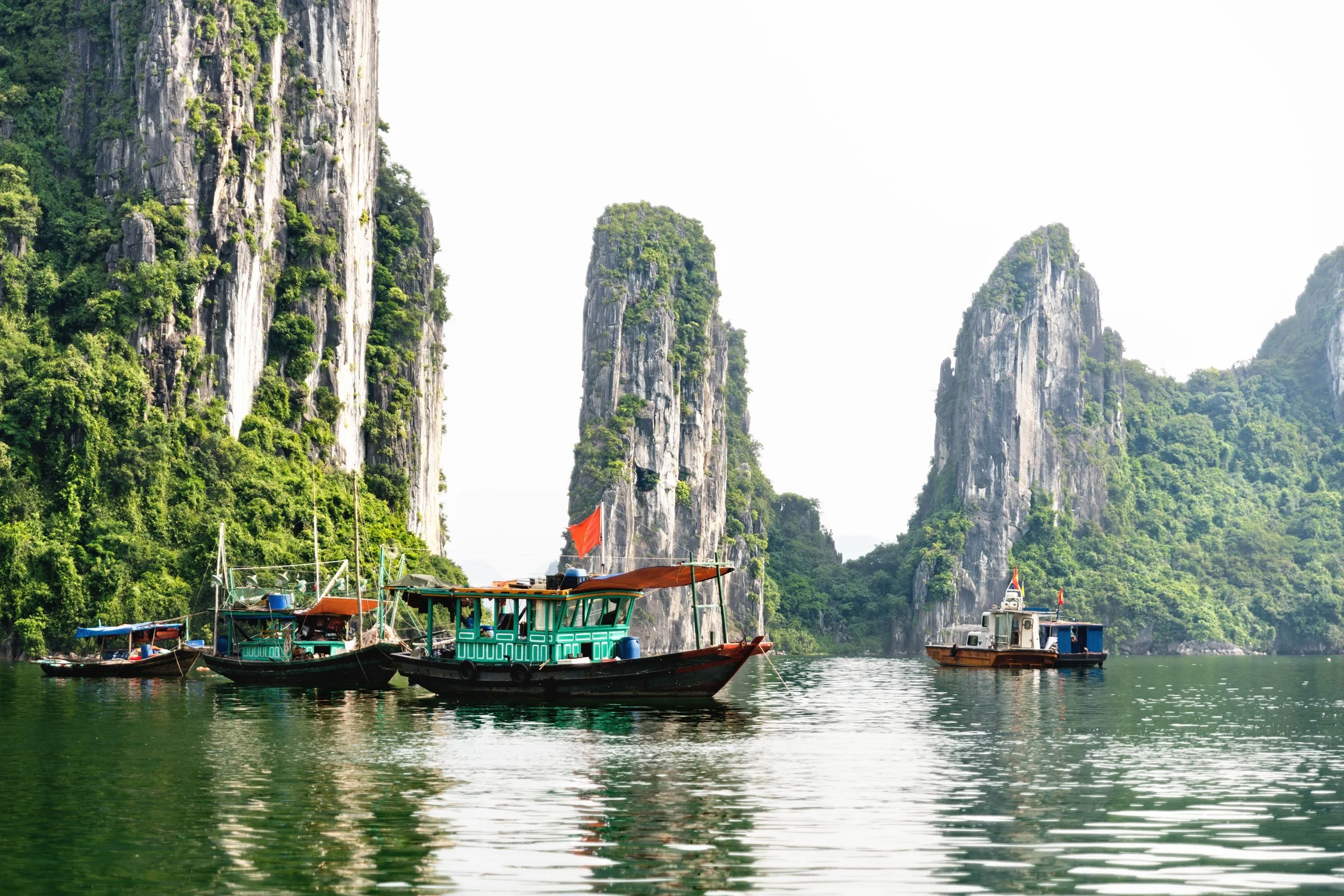 Ha Long Bay, Vietnam — emerald waters and limestone karsts stretching to the horizon