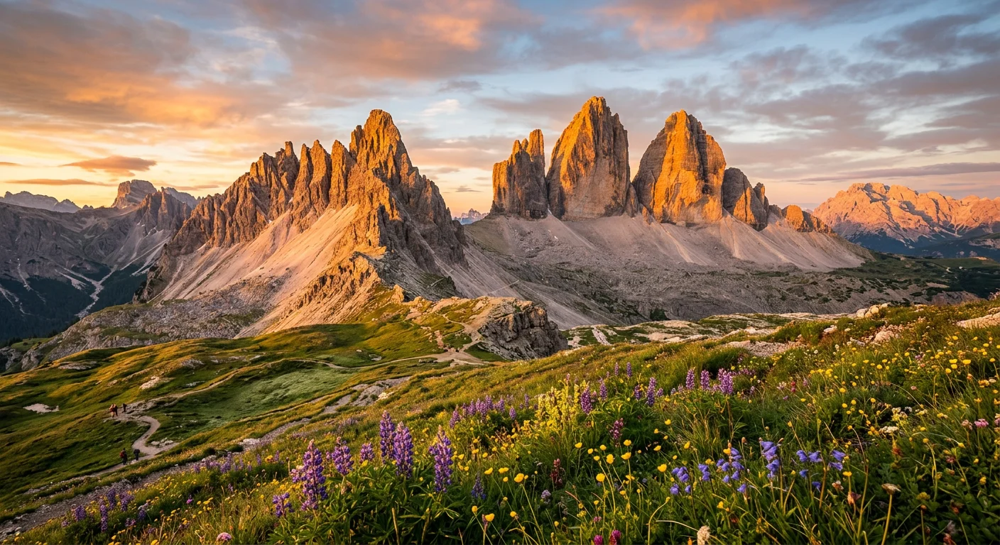 Dramatic peaks of the dolomites