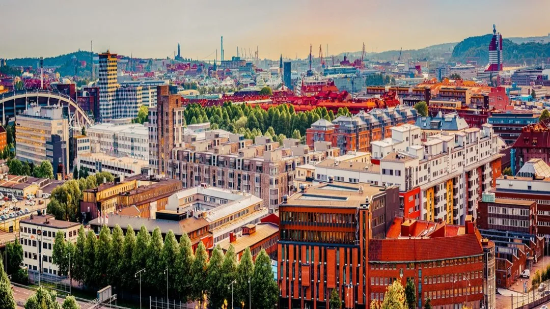 City skyline and urban energy of Gothenburg