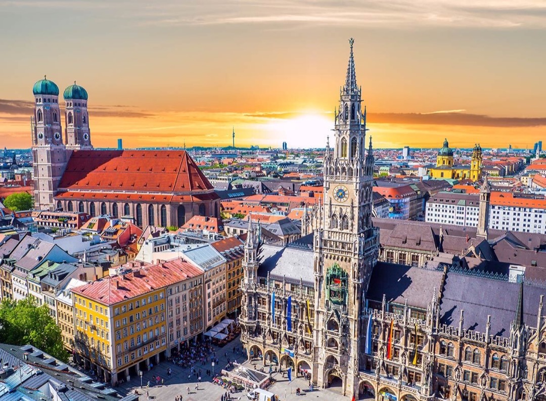 City skyline and urban energy of Munich