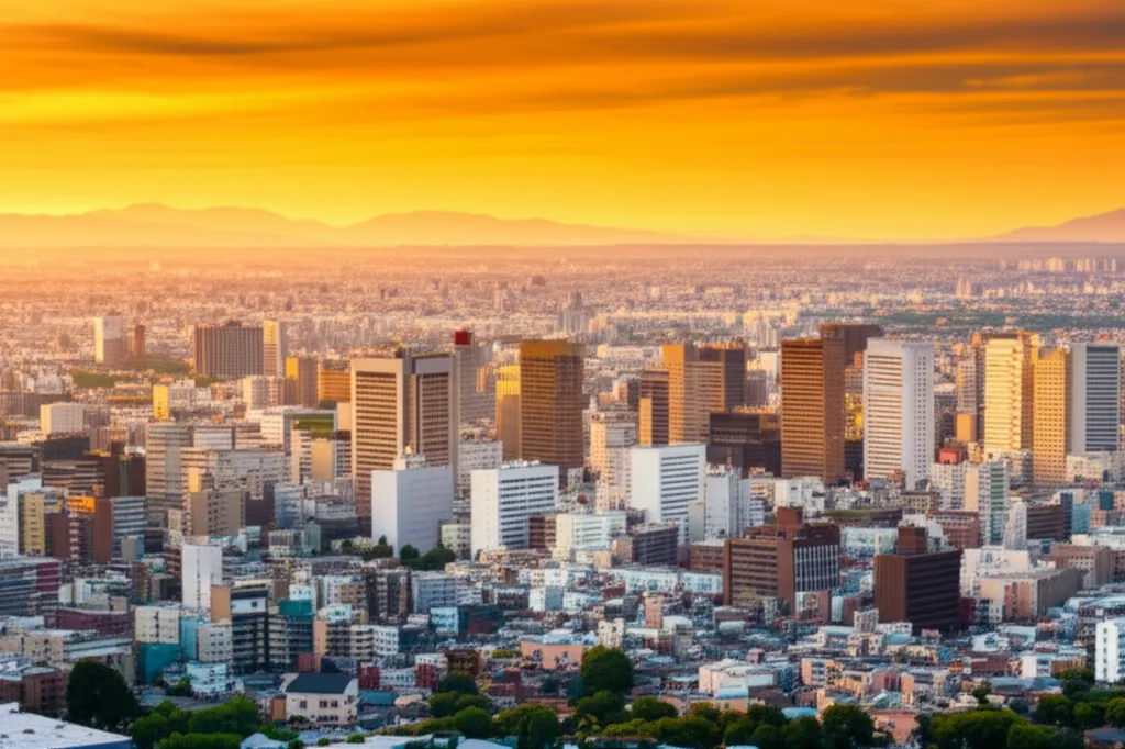 City skyline and urban energy of Nagoya