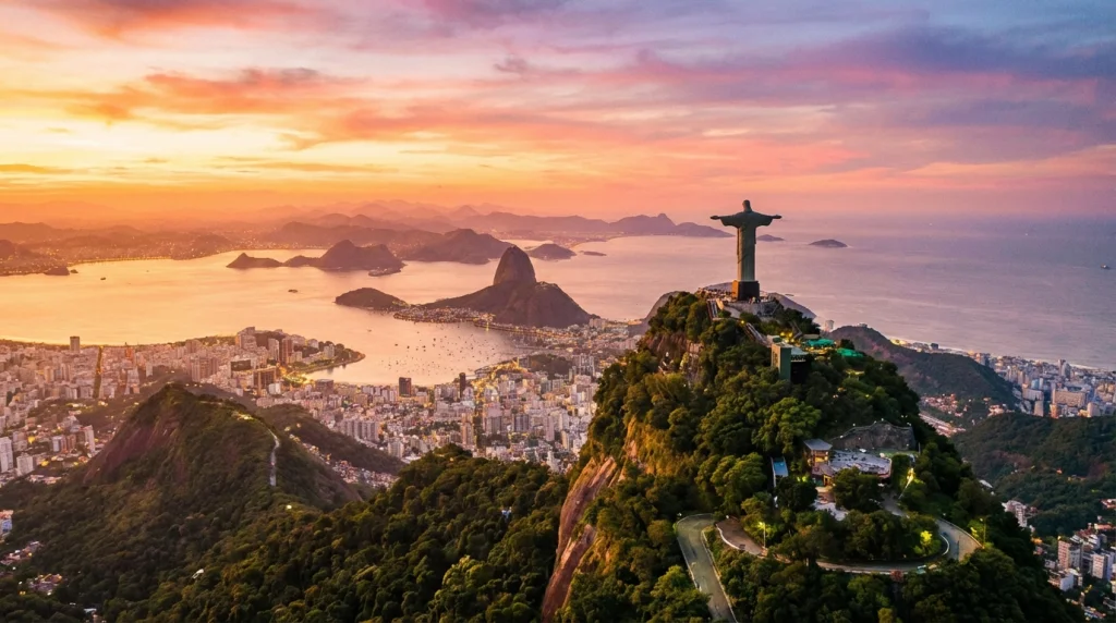 Copacabana beaches and Christ the Redeemer of Rio
