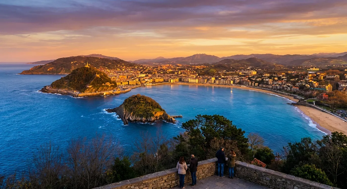 Beach landscapes of San Sebastian