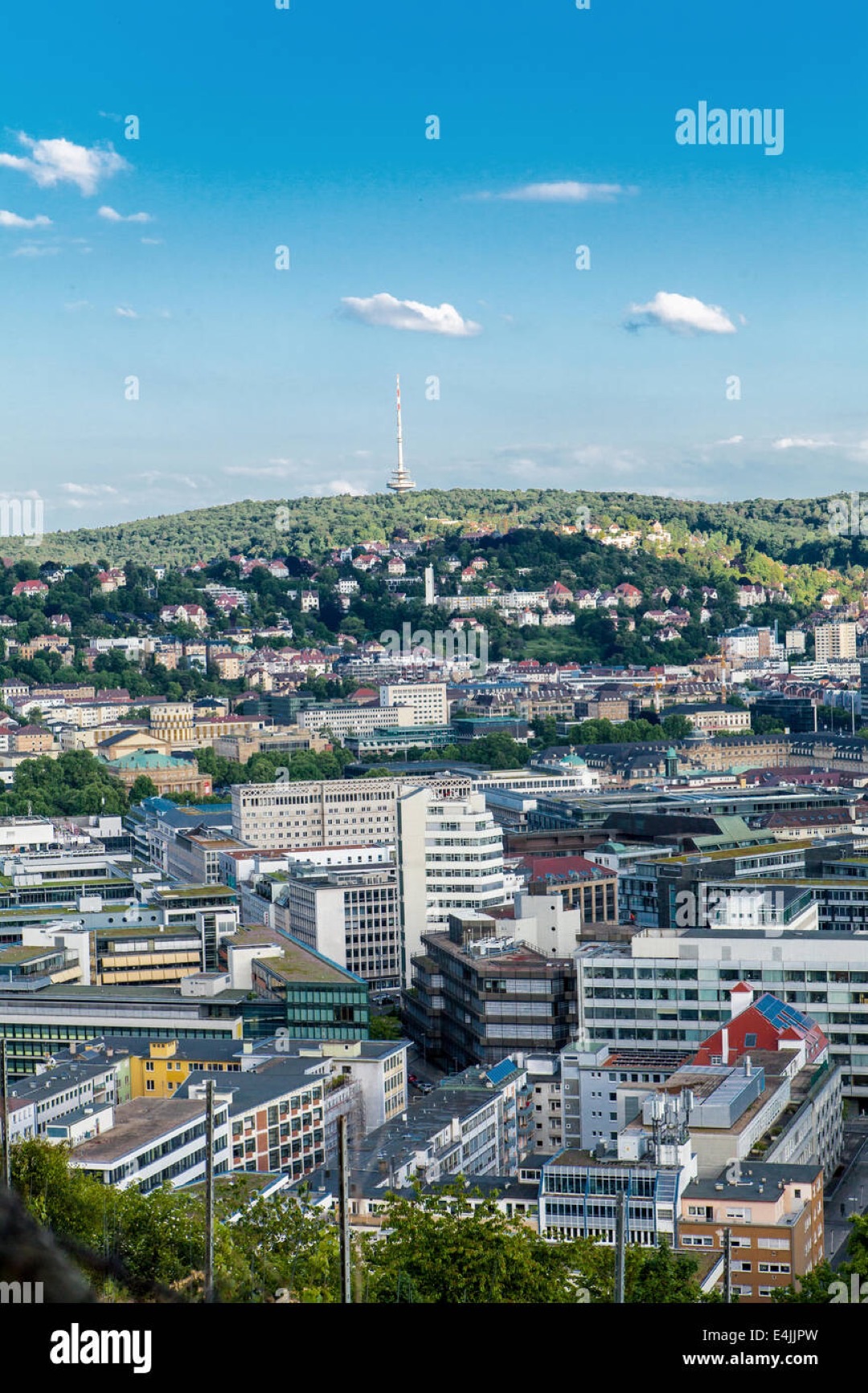 City skyline and urban energy of Stuttgart