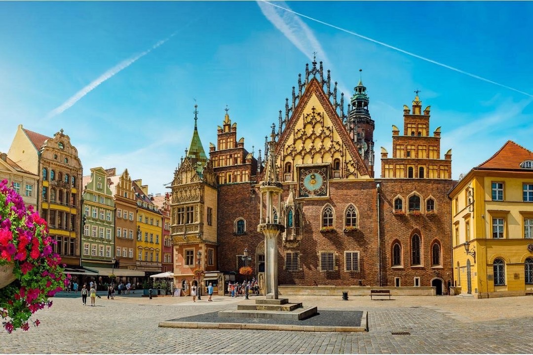 City skyline and urban energy of Wroclaw
