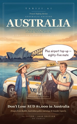 Australia tourist-scam atlas — book cover