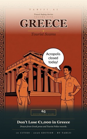 Greece tourist-scam atlas — book cover