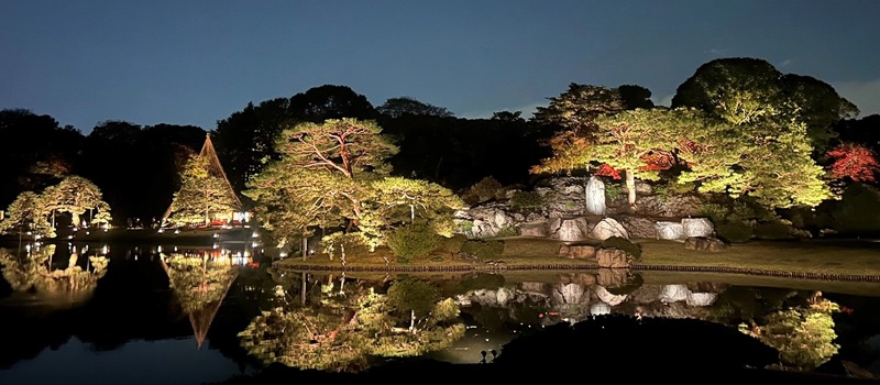 Rikugien: Illuminated Autumn Masterpiece, Tokyo, Japan