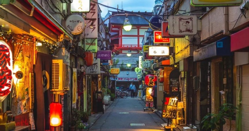 Arrival, Shinjuku Gyoen & Golden Gai by Night, Tokyo, Japan