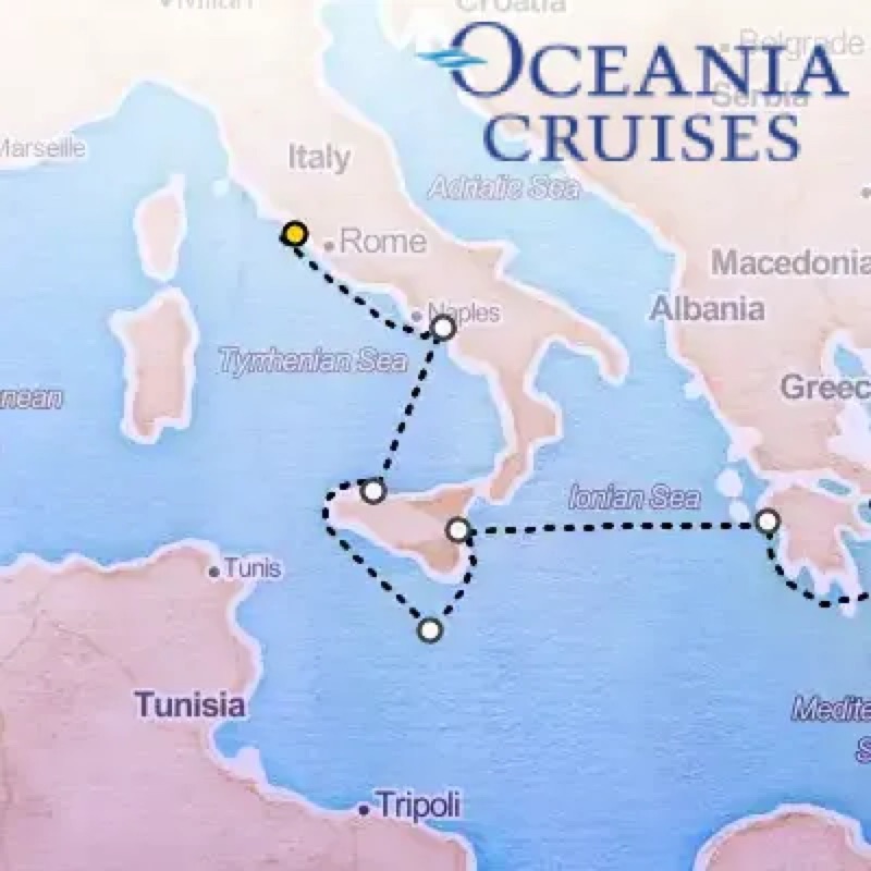 Transit Day — Catania to Athens via Rome, Catania, Sicily & Milos, Greece