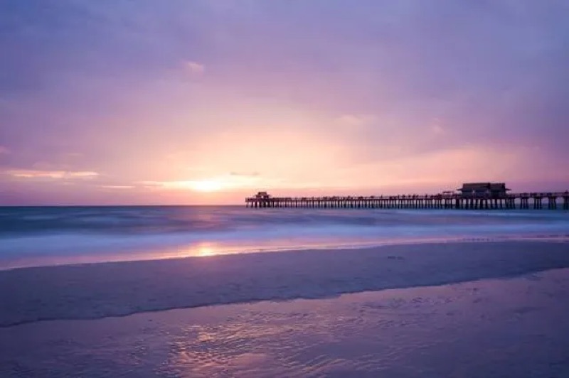 Beach, Boardwalk & Sunset on the Pier, Santa Teresita, Argentina