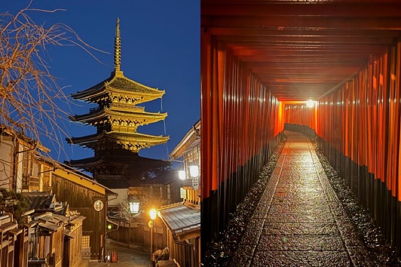 Kyoto Arrives — Fushimi Inari & Gion at Dusk, Japan