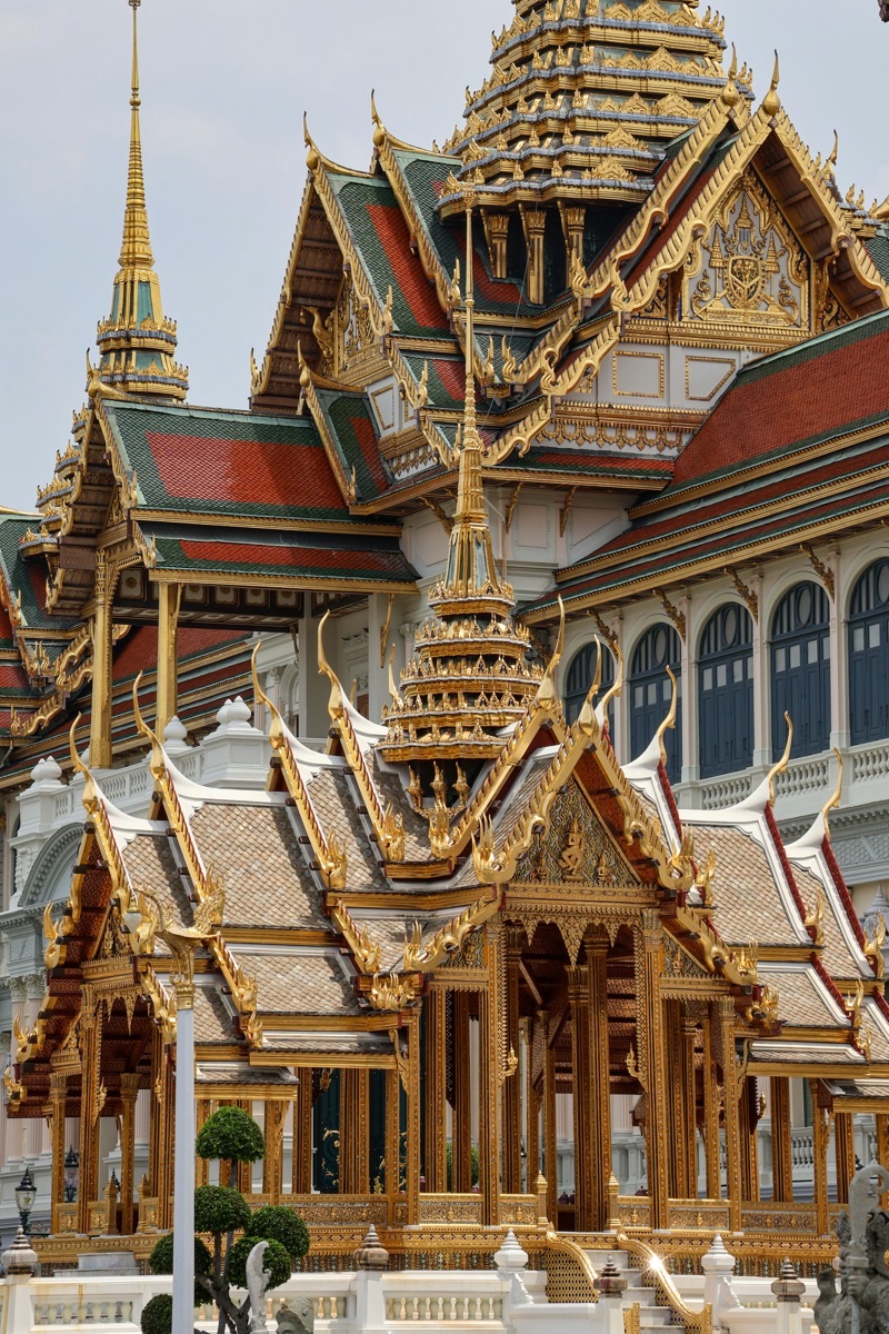 Grand Palace Bangkok golden spires and ornate rooftops