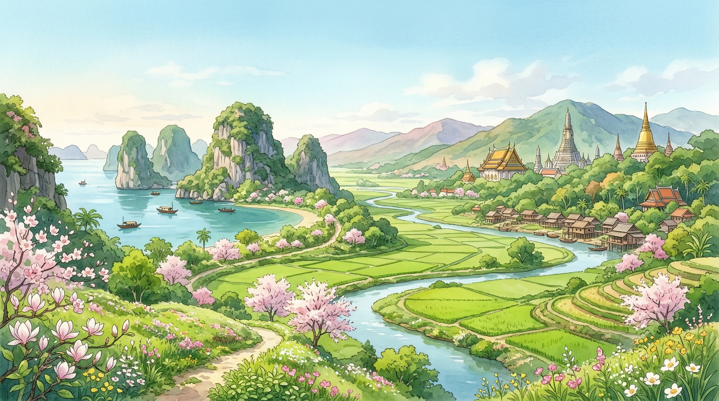 Vietnam and Thailand