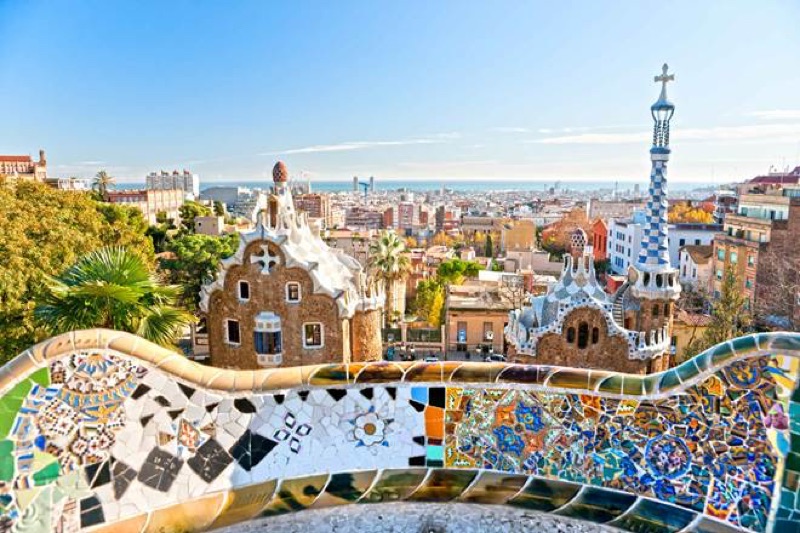 Barcelona — Park Guell, Montjuic & Departure, Europe by Train