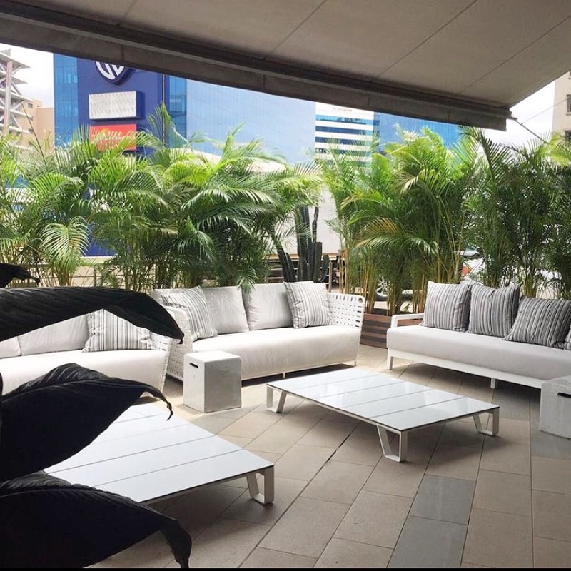 Coco Lounge stylish outdoor seating area in Airport Residential Area, Accra