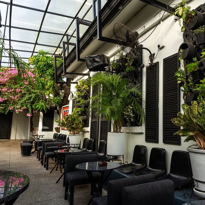 Front/Back stylish garden terrace interior in Osu, Accra