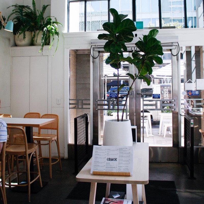 Crack Kitchen heritage building interior with high ceilings and natural light in Adelaide CBD