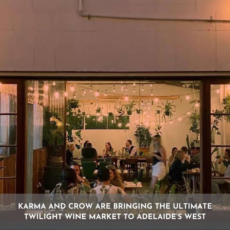 Karma and Crow vibrant warehouse cafe interior with plants and fairy lights in Richmond, Adelaide