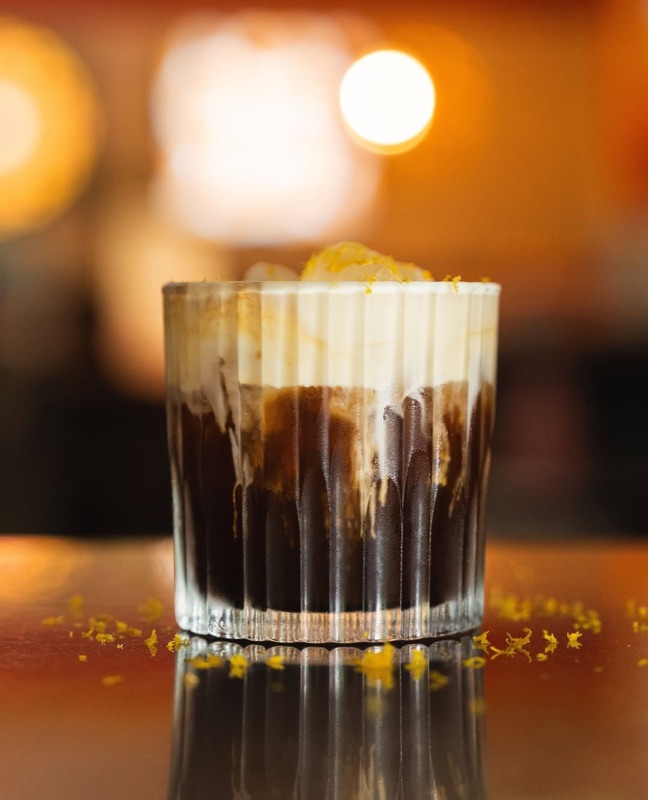 My Kingdom For A Horse specialty iced coffee with artistic presentation in Adelaide CBD