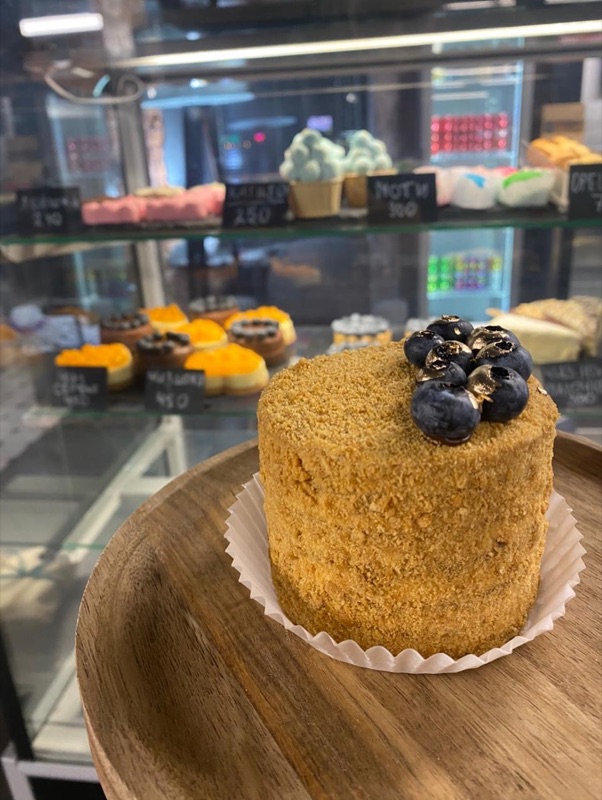 Marmalade colorful European cafe on Dostyk Avenue, Almaty