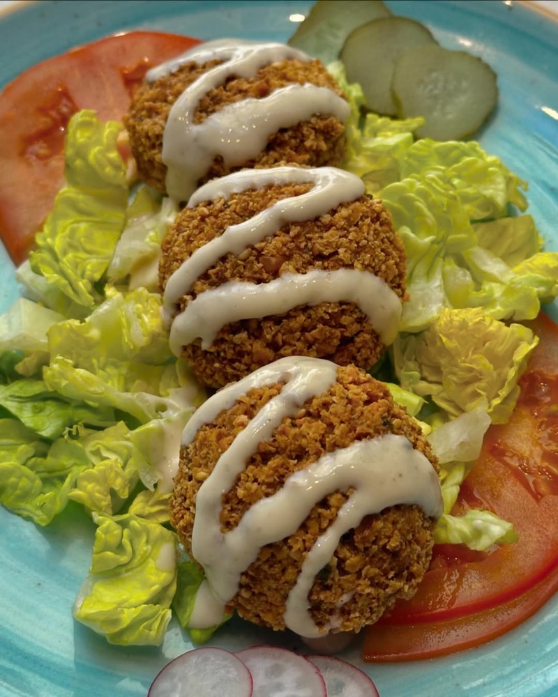 Vegabond in Westerpark — Vegabond is a popular vegan cafe and store, offering a delightful falafel wrap t