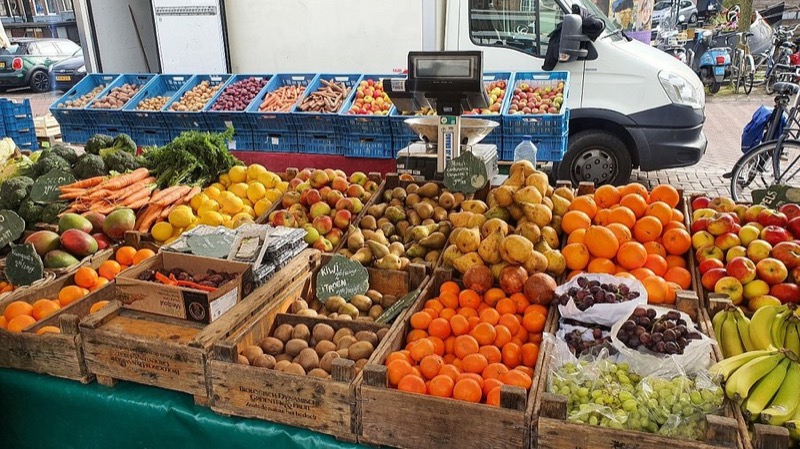 Noordermarkt Saturday market in the Jordaan, Amsterdam